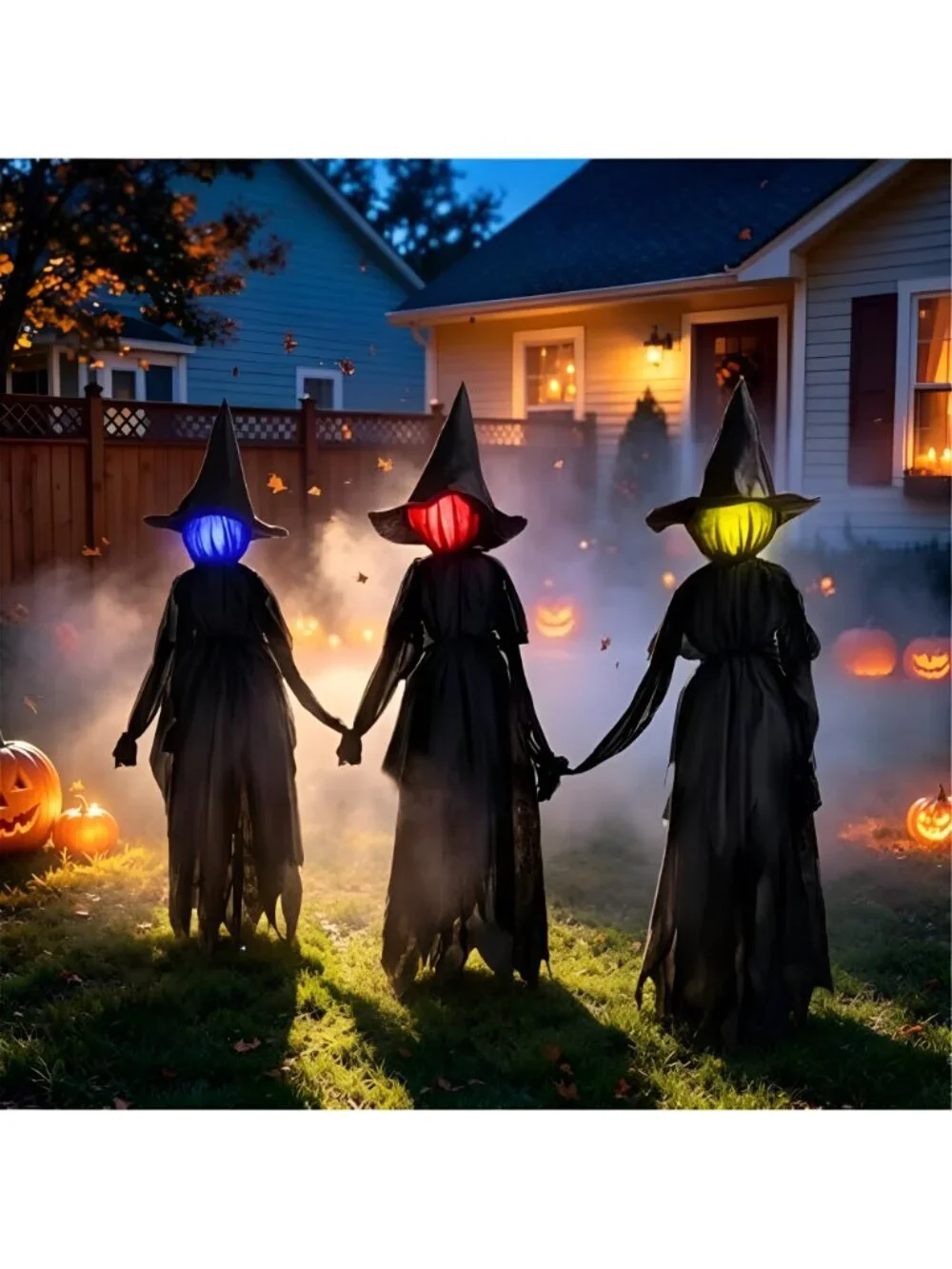3 Pack Halloween Decorations Outdoor Halloween Witches Decor, 6FT